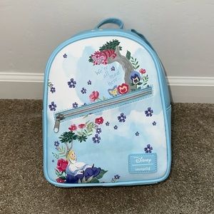 Loungefly Disney Backpack Alice in Wonderland Watercolor Garden Mini Bag